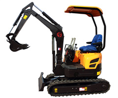 小型挖掘機操作安全知識，輪式小型挖掘機操作圖